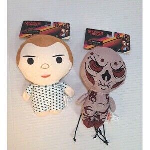 NEW Lot 2 Stranger Things Dog Toys Plush Eleven 11 Squeaker Vecna 8.5" Chuckler